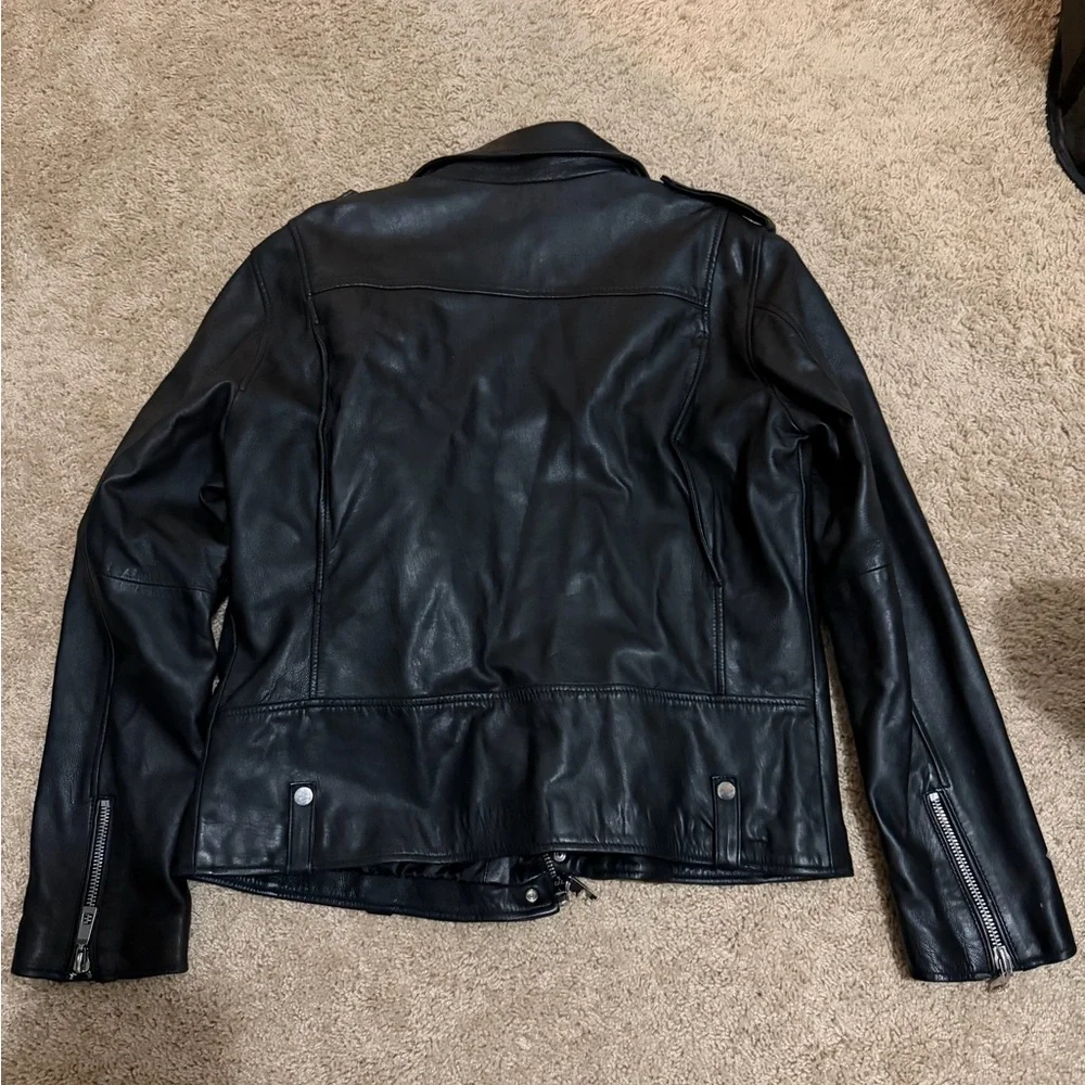 Men's Black Zara Leather Jacket - Picture 3 of 3
